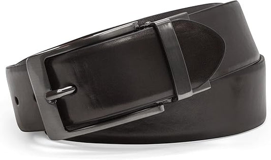 Reversible Leather Belt – Designer Burnished Style