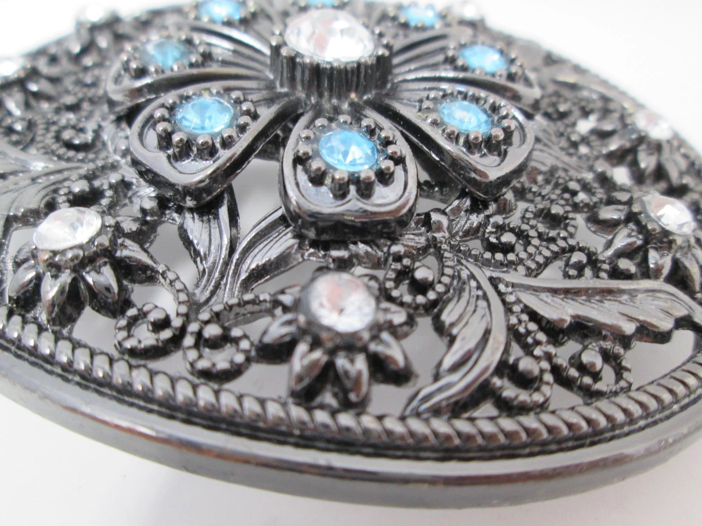 Rhinestone Filigree Boho Cowgirl Statement Belt Buckle