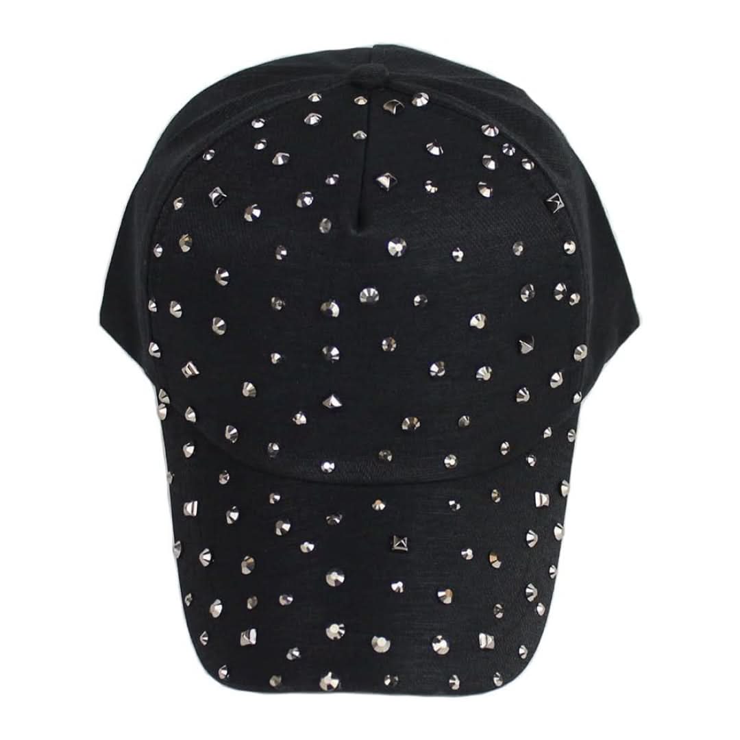 Sparkling Rhinestone Studded Baseball Cap - Adjustable & Stylish