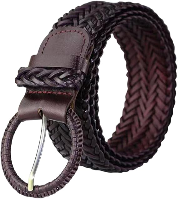 Women's Hand-Woven Braided Belt - Vintage Prong Buckle