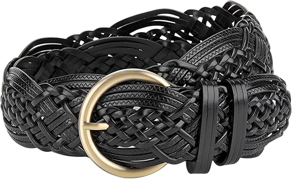 Women's Hand-Woven Wide Braided Belt – No Punch Needed