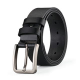 Cowhide Men’s Casual Pin Buckle Belt – Durable Leather Design