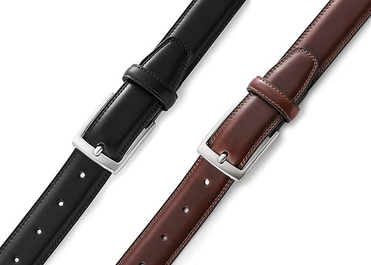 Men's Leather Belt 2-Pack – Handmade Business & Casual Belts