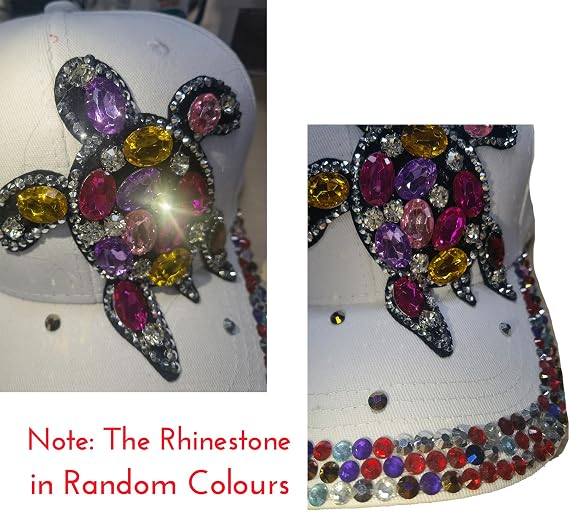 Women's Butterfly & Turtle Rhinestone Bucket Hat