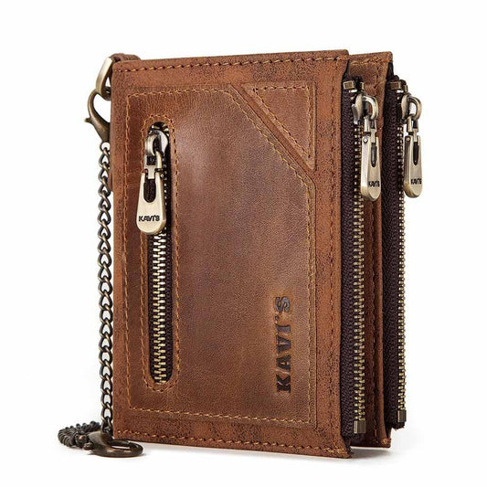 Men’s Wallet Anti-theft RFID Leather Wallet – Multifunctional Street Style