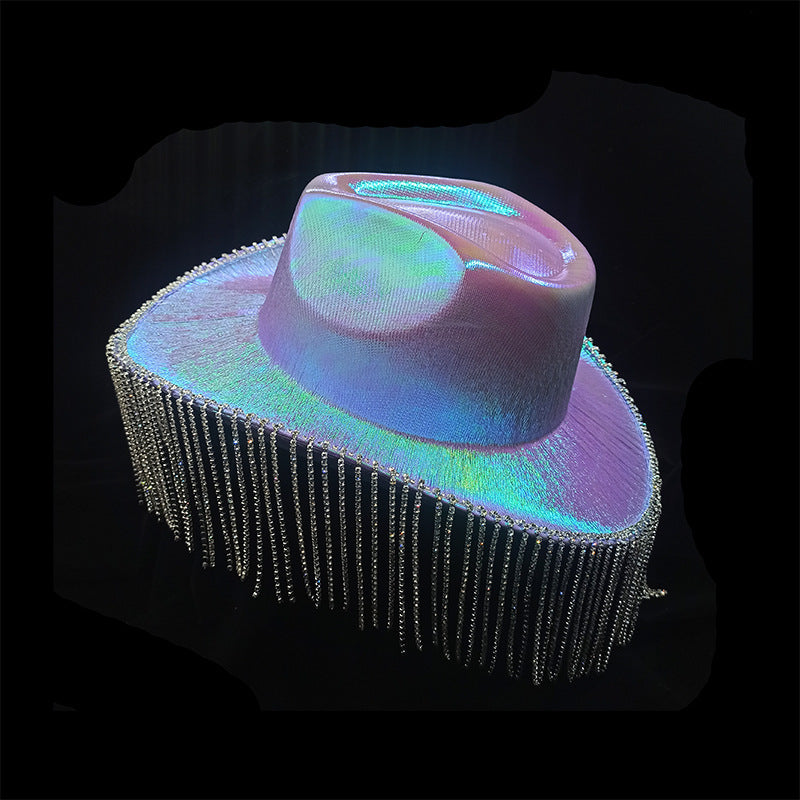 Western Diamond Tassel Illusion Cowboy Hat
