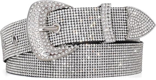 Women's Disco Bling Studded Rhinestone Belt