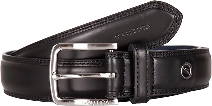 Men's Dress Leather Belt – Brushed Nickel Buckle
