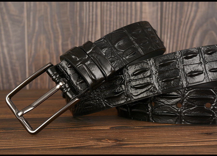 Men’s Luxury Cowhide Leather Belt – Square Buckle