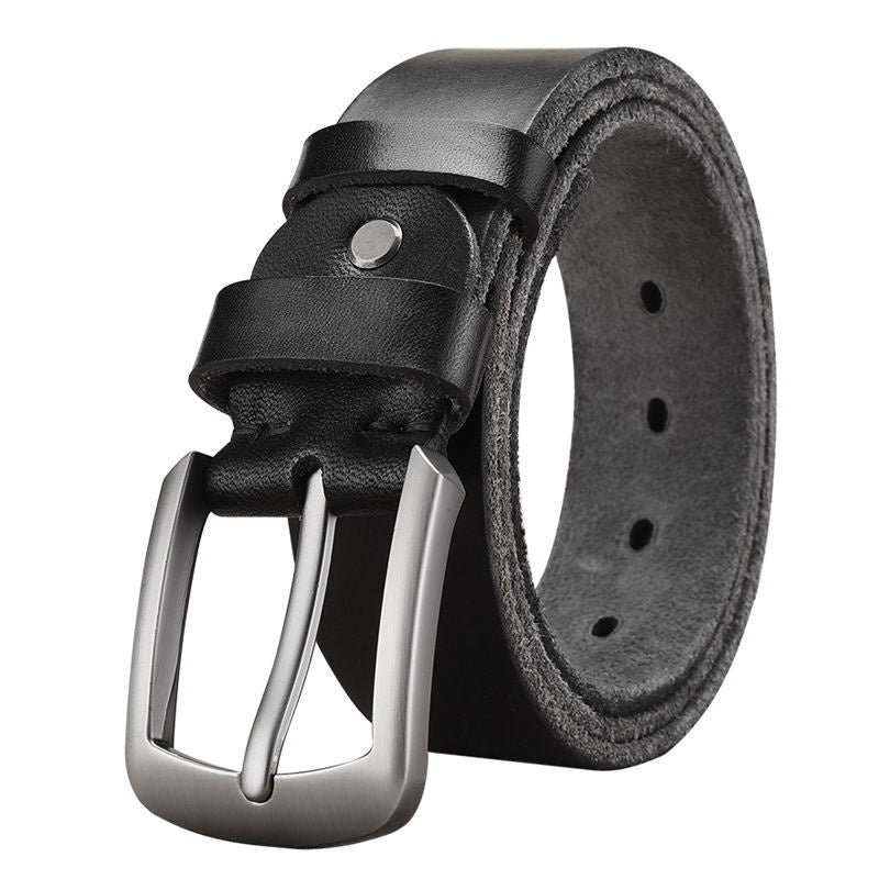 Men's 100% Italian Cow Leather Belt With Anti-Scratch Buckle