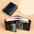 Men’s Genuine Leather Trifold Wallet – No Zipper, Coin Pocket, Slim & Compact Design in Black & Brown
