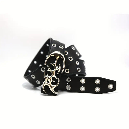 Men's Couple Fashion Korean Style Hollow Punk Pants Belt