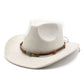 Suede Curling Western Cowboy Hat Ethnic Style Top Hat
