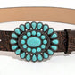 Women's Vintage Turquoise Buckle Waist Belt