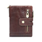 Luxurious Genuine Leather Wallet for Men – RFID Protection, Zipper Coin Pocket, Cowhide Bifold Design