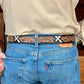 Men's Western Belt with Fur Detail – Full Grain Leather