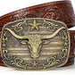 Western Cowboy Belt for Men – Bull Head Buckle