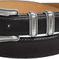 Full-Grain Cowhide Leather Dress Belt – Silver Buckle