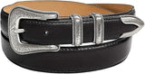 Full-Grain Cowhide Leather Dress Belt – Silver Buckle