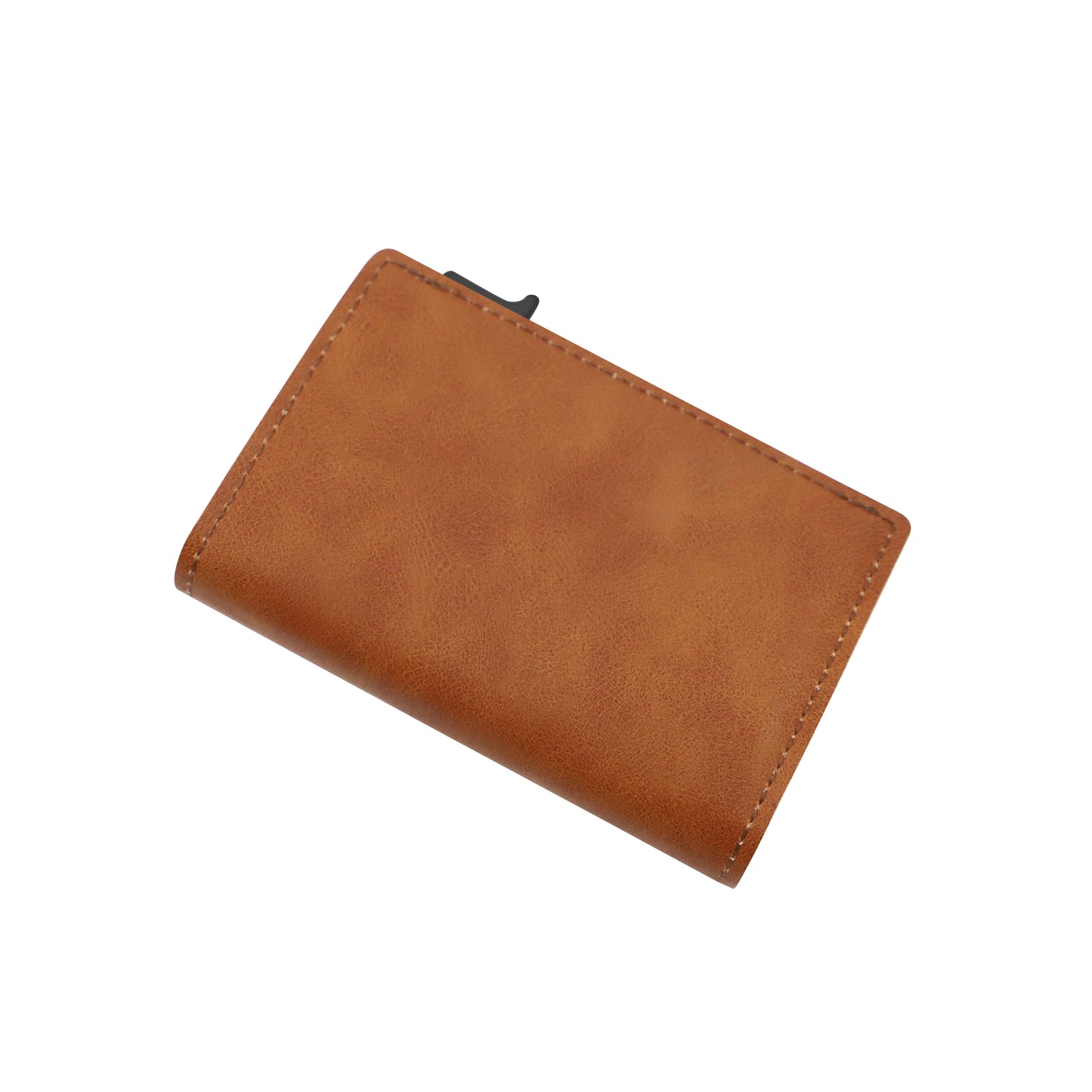 Slim PU Leather Credit Card Holder Wallet with AirTag Slot and RFID Blocking