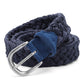 Men’s Suede Woven Canvas Golf Belt with Alloy Square Buckle