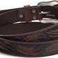 Men's Feather Embossed Leather Belt – Exchangeable Buckle