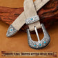 Women's Suede Western Belt – Turquoise Accents
