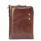 Men’s Genuine Leather Zipper Bifold Wallet – 12 Card Slots & Cash Pocket