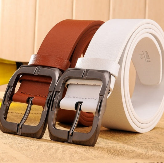 Men’s Luxury Cowhide Leather Belt – Pin Buckle
