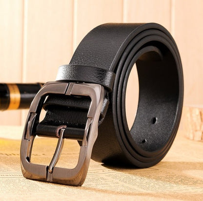 Men’s Luxury Cowhide Leather Belt – Pin Buckle