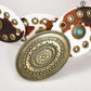 Women's Wide Turquoise Concho Disc Belt