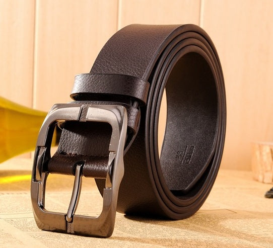 Men’s Luxury Cowhide Leather Belt – Pin Buckle