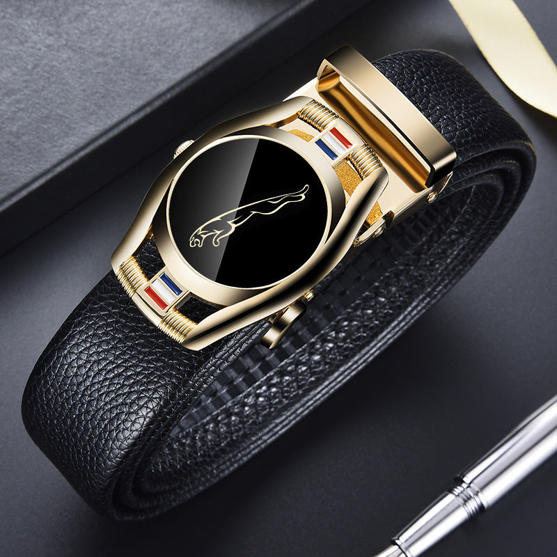 Men's leather belt