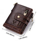 Men’s Bifold Genuine Leather Wallet with Double Zipper, RFID Blocking, Card Holder & Coin Pocket