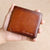 Men’s Short Leather Trifold Wallet, Large Capacity Top Layer Cowhide Horizontal Wallet