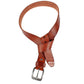 Washed vegetable tanned top layer cowhide belt