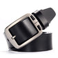 Fashion Men Genuine Leather Adjustable Pin Buckle Belt