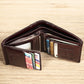 Men’s Genuine Leather Trifold Wallet – No Zipper, Coin Pocket, Slim & Compact Design in Black & Brown
