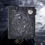 Retro Personality Men’s Wallet Demon – Skull Punk Rock Leather Chain Wallet, Anti-Theft Short Vertical Wallet