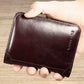 Men’s Genuine Leather Trifold Wallet – No Zipper, Coin Pocket, Slim & Compact Design in Black & Brown