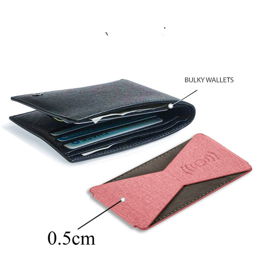 Compatible with Apple, Universal Slim Magnetic Car Holder Sticker Wallet For IPhone