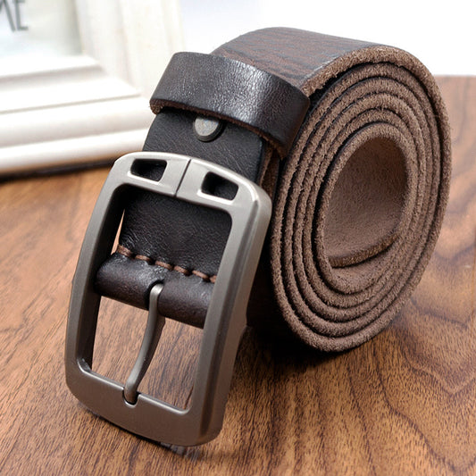 Handmade Retro Soft Leather Belt for Men