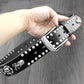 Skull Rivet Cowhide Punk Biker Belt
