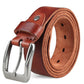 Leather Belt, Men'S Leather, Needle Button Top, Leather Narrow Pants, Casual Retro Jeans, Thin Belt, Pure Leather Fashion