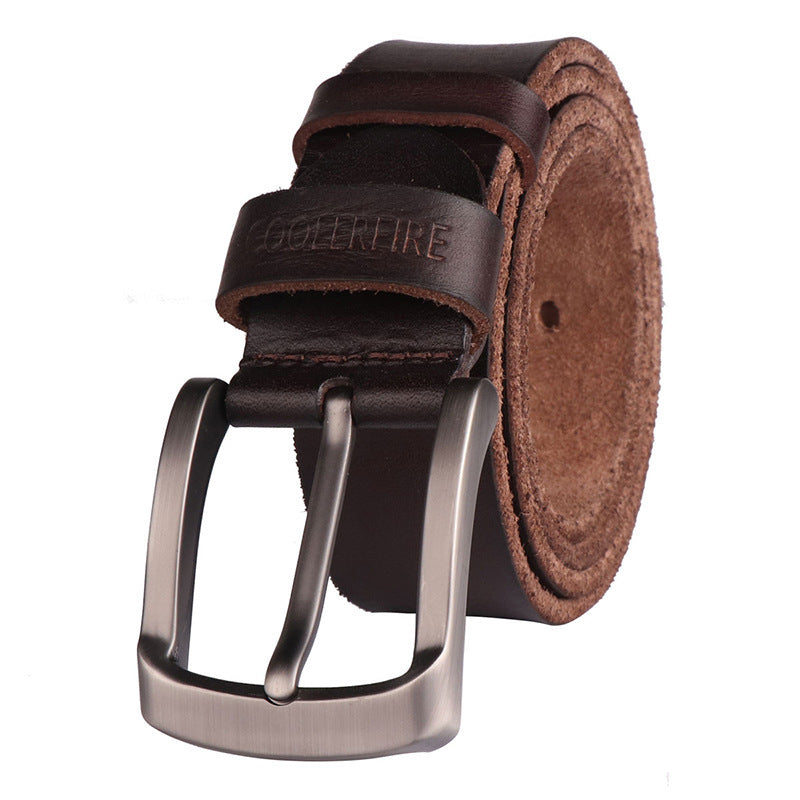 High-End Cowhide Leather Belt for Men