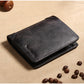 Men’s Leather Trifold Wallet | Compact Non-Woven Design with Organized Storage