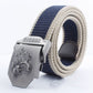 Men's Outdoor Sports Belt Canvas Adjustable Casual Buckle Belt Tiger