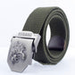 Men's Outdoor Sports Belt Canvas Adjustable Casual Buckle Belt Tiger