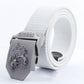 Men's Outdoor Sports Belt Canvas Adjustable Casual Buckle Belt Tiger