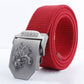 Men's Outdoor Sports Belt Canvas Adjustable Casual Buckle Belt Tiger
